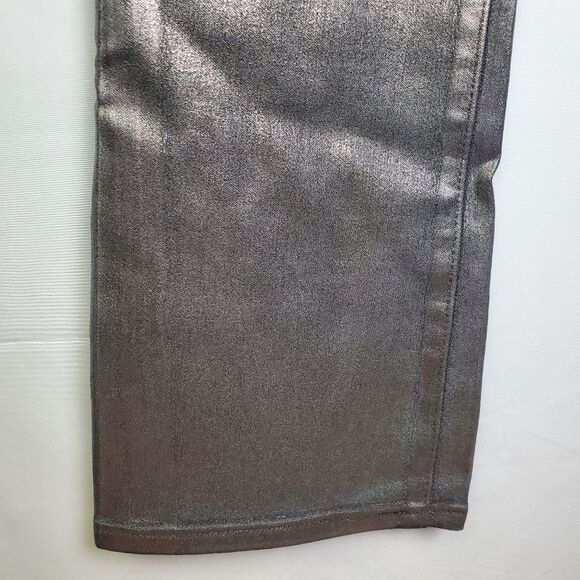 Joe's Jeans Hi (Rise) Honey Flawless Metallic Bootcut Jeans Silver Size 25 - Picture 6 of 9